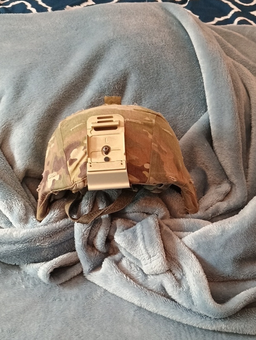 U.S. Army Multicam Helmet Cover with Tan NVG Shroud